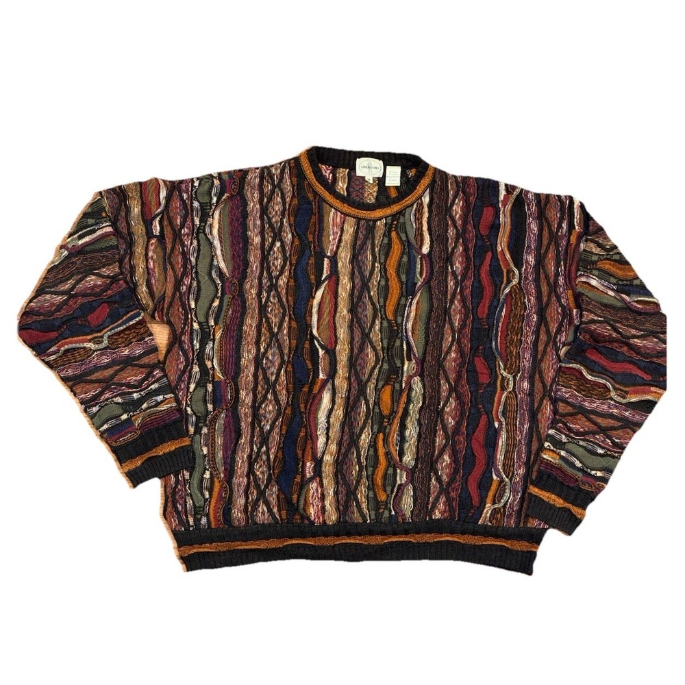 Vintage Linea Uomo Coogi Style Sweater Textured Men's Medium